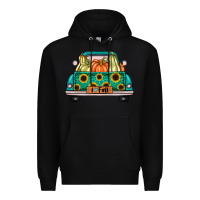 Black i love fall truck Premium Hoodie - artisFamous