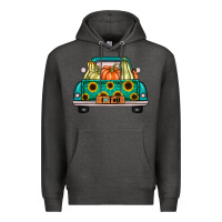 Charcoal Heather i love fall truck Premium Hoodie - artisFamous