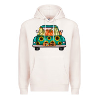 Pale Pink i love fall truck Premium Hoodie - artisFamous