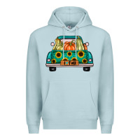 Blue Mist i love fall truck Premium Hoodie - artisFamous