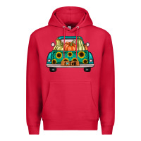 Cardinal i love fall truck Premium Hoodie - artisFamous