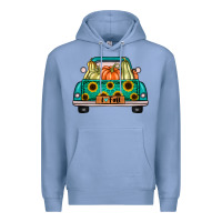 Colony Blue i love fall truck Premium Hoodie - artisFamous