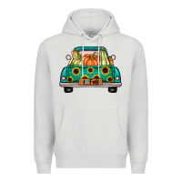 Dove Grey i love fall truck Premium Hoodie - artisFamous