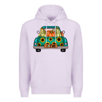 Lilac i love fall truck Premium Hoodie - artisFamous