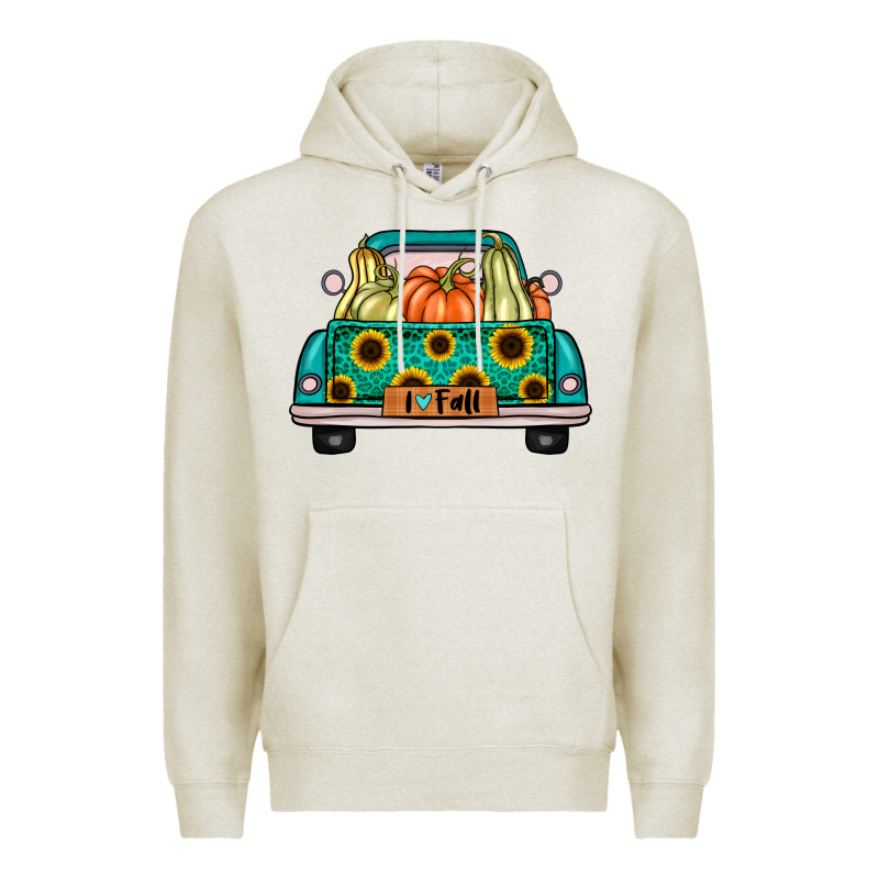 I Love Fall Truck Premium Hoodie by artisFamous | Teevron