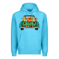 Ocean Blue i love fall truck Premium Hoodie - artisFamous