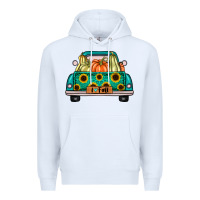 White i love fall truck Premium Hoodie - artisFamous