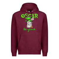 Burgundy the grouch Premium Hoodie - artisFamous