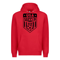 Red soccer team Premium Hoodie - artisFamous