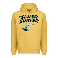 Antique Gold silver surfer Premium Hoodie - artisFamous