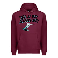 Burgundy silver surfer Premium Hoodie - artisFamous