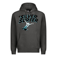 Charcoal Heather silver surfer Premium Hoodie - artisFamous
