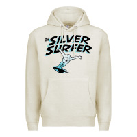 Oatmeal Heather silver surfer Premium Hoodie - artisFamous
