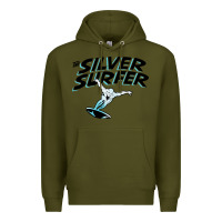 Army Green silver surfer Premium Hoodie - artisFamous