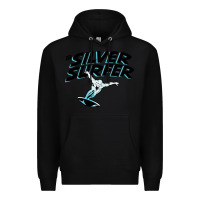 Black silver surfer Premium Hoodie - artisFamous