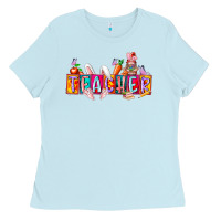 Baby Blue teacher easrter day Ladies Tee - RacoonDesign