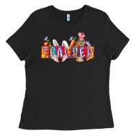 Black teacher easrter day Ladies Tee - RacoonDesign