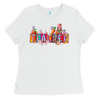 White teacher easrter day Ladies Tee - RacoonDesign