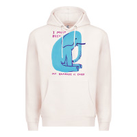 Pale Pink i must rest my rampage is over Premium Hoodie - artisFamous