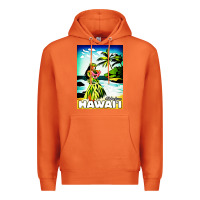 Carrot hawaii hula girl Premium Hoodie - artisFamous