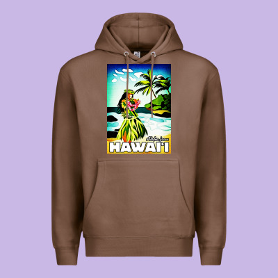 Hawaii Hula Girl Premium Hoodie Designed By Artisfamous