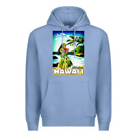 Colony Blue hawaii hula girl Premium Hoodie - artisFamous