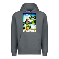 Rock hawaii hula girl Premium Hoodie - artisFamous