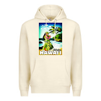 Sandshell hawaii hula girl Premium Hoodie - artisFamous