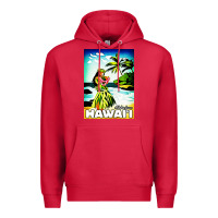 Cardinal hawaii hula girl Premium Hoodie - artisFamous
