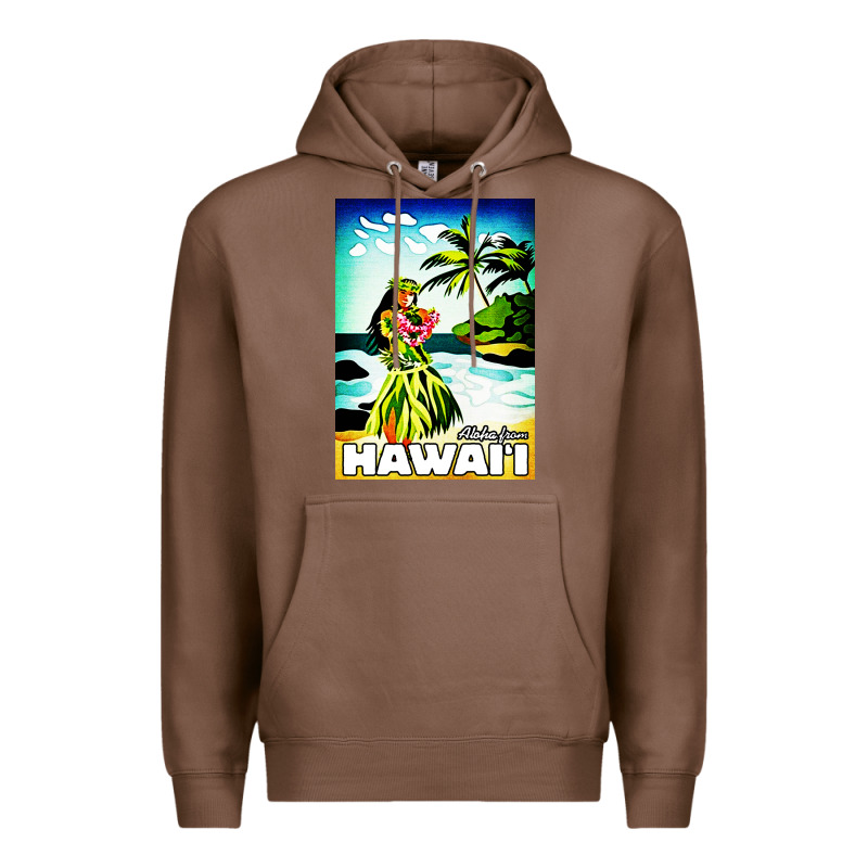 Hawaii Hula Girl Premium Hoodie by artisFamous | Teevron