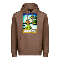 Chestnut hawaii hula girl Premium Hoodie - artisFamous