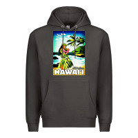 Smoke hawaii hula girl Premium Hoodie - artisFamous