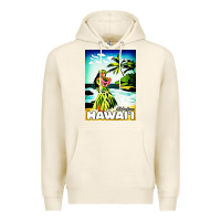 Tofu hawaii hula girl Premium Hoodie - artisFamous