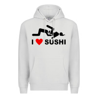 Dove Grey i love sushi funny Premium Hoodie - artisFamous