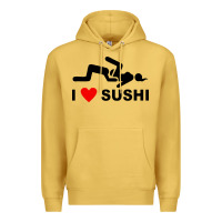 Antique Gold i love sushi funny Premium Hoodie - artisFamous