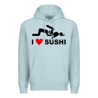Blue Mist i love sushi funny Premium Hoodie - artisFamous