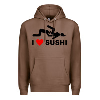 Chestnut i love sushi funny Premium Hoodie - artisFamous
