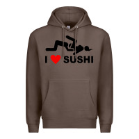 Coffee i love sushi funny Premium Hoodie - artisFamous