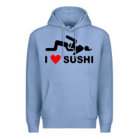 Colony Blue i love sushi funny Premium Hoodie - artisFamous