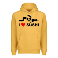 Mustard i love sushi funny Premium Hoodie - artisFamous