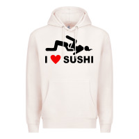 Pale Pink i love sushi funny Premium Hoodie - artisFamous