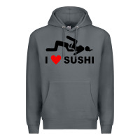 Rock i love sushi funny Premium Hoodie - artisFamous