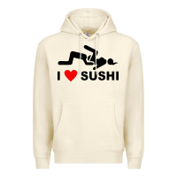 Sandshell i love sushi funny Premium Hoodie - artisFamous