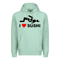 Seafoam i love sushi funny Premium Hoodie - artisFamous