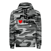 Slate Camo i love sushi funny Premium Hoodie - artisFamous