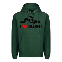 Sports Green i love sushi funny Premium Hoodie - artisFamous