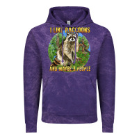 Cloud Purple i like raccoons and 3 people Vintage Hoodie - BarkalooDesign