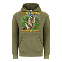 I Like Raccoons And 3 People Vintage Hoodie | Teevron