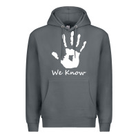 Rock skyrim dark brotherhood we know hand novelty kids mens womens t shirt Premium Hoodie - artisFamous