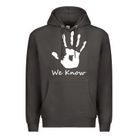 Smoke skyrim dark brotherhood we know hand novelty kids mens womens t shirt Premium Hoodie - artisFamous